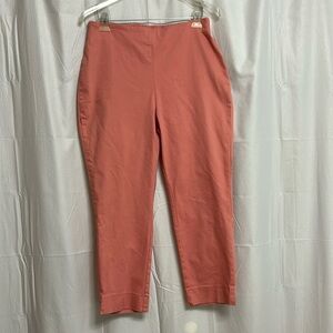 Wonderly Coral Copa Pull-On Stretch Ankle Pants, Size 14P, NWT